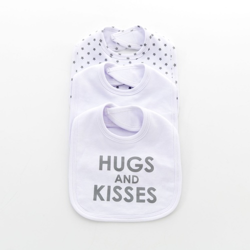 Free Hugs & Kisses 3 Pack Bibs