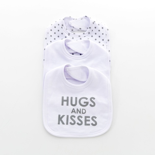 Free Hugs & Kisses 3 Pack Bibs
