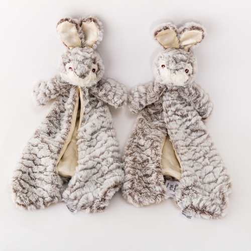 2 Pack Vanilla Bunny Toy Blanket